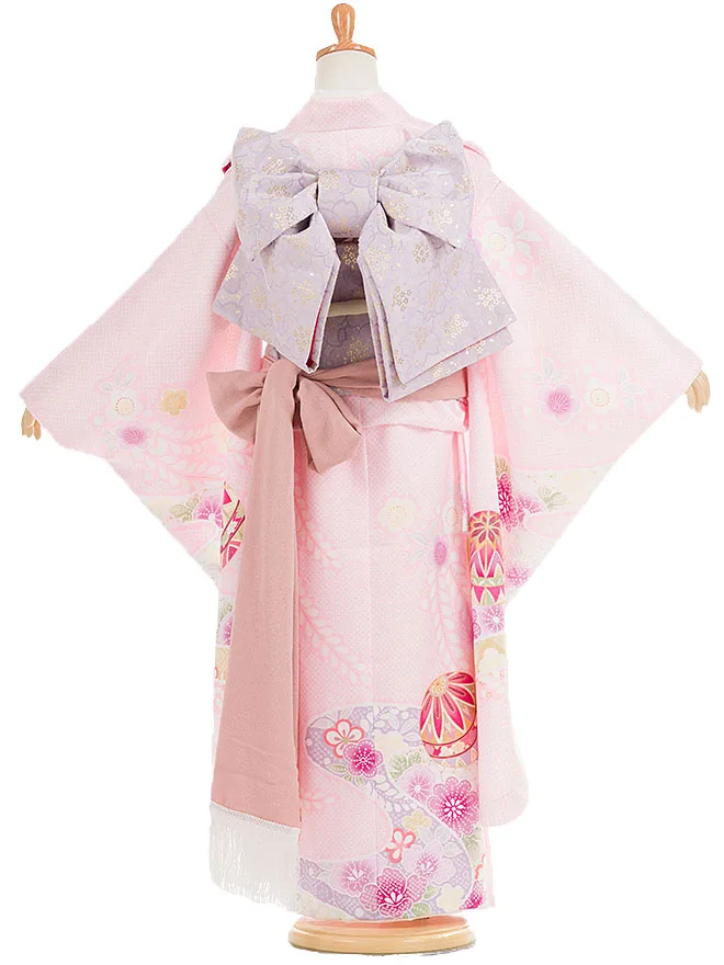 【花ひめ】7歳女の子 日本製 薄ピンク 鞠 7840