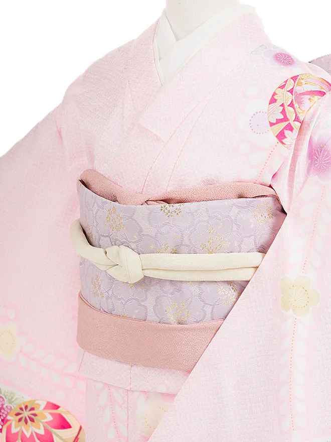 【花ひめ】7歳女の子 日本製 薄ピンク 鞠 7840