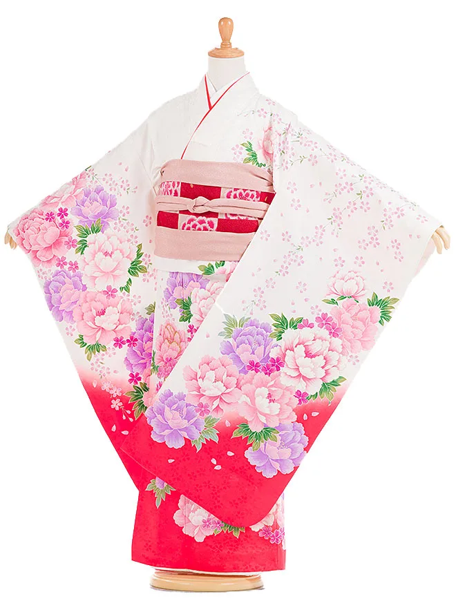 7歳女の子 白 牡丹 7855
