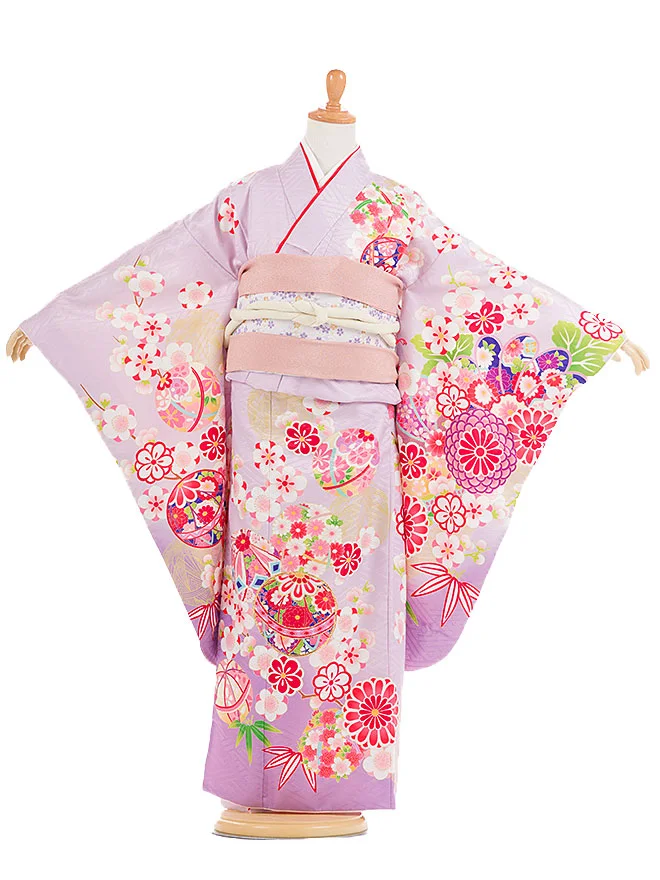 7歳女の子 桜 菊 藤色  7870