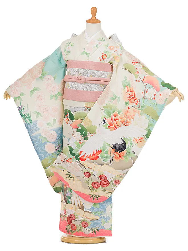 7歳 女の子 花わらべ 結び帯 ｱｲﾎﾞﾘｰ7908