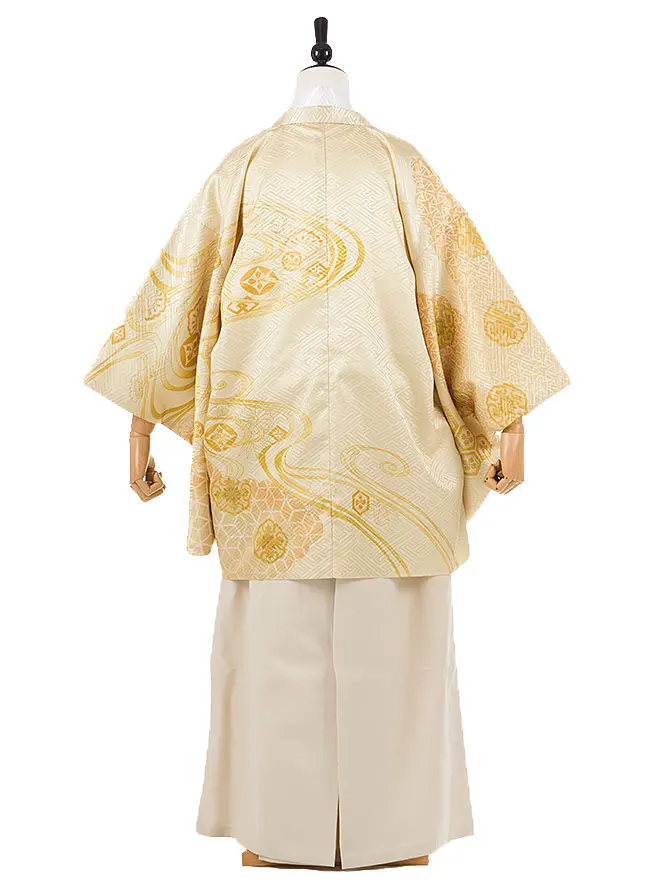 かんたん着付け 小学生 男袴 金 流水紋 1440