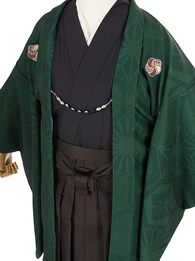 小学生 男袴 小町kids 緑 1444