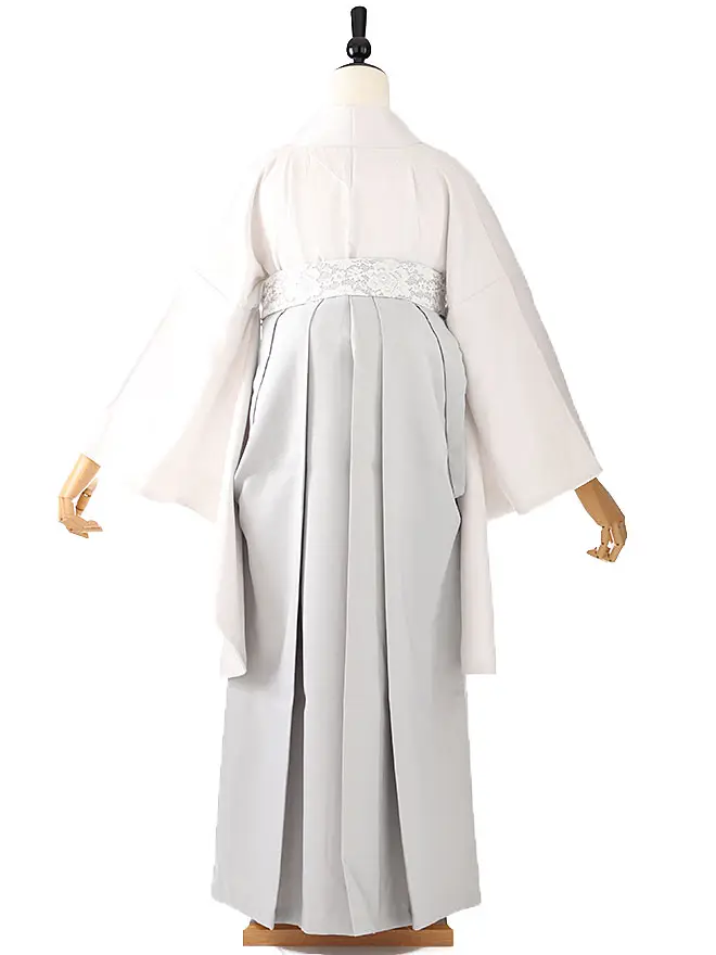 小学生卒業式女袴 ﾎﾜｲﾄ ﾚｰｽ  0170