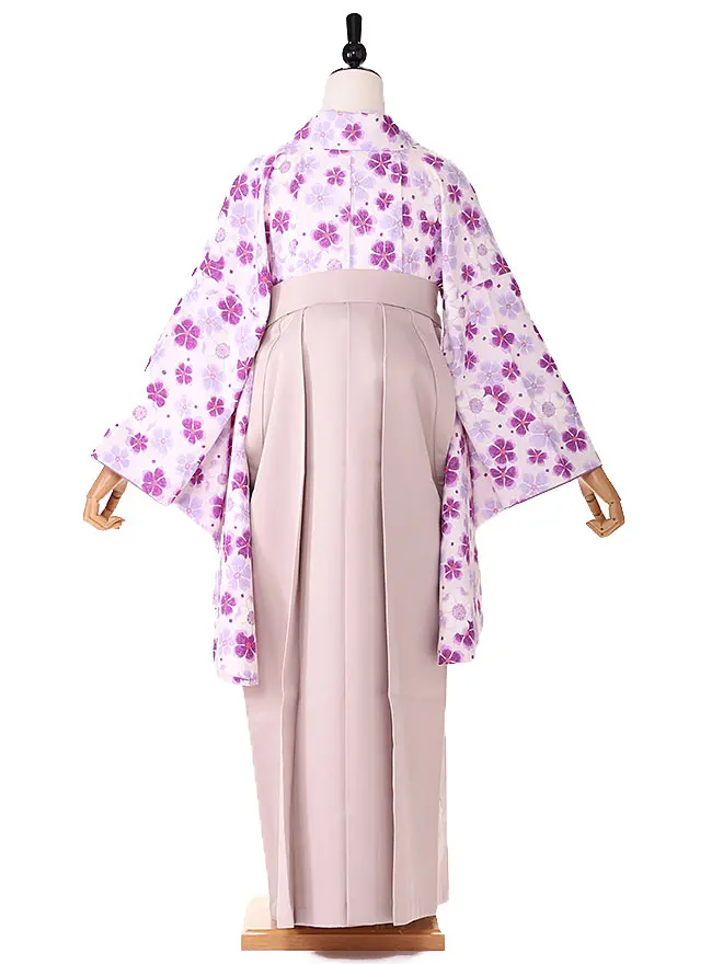 小学生卒業式女袴 紫 小花 0188