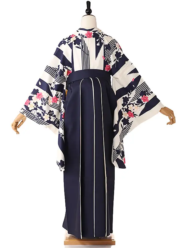 小学生卒業式女袴 桜 青ｽﾄﾗｲﾌﾟ0208