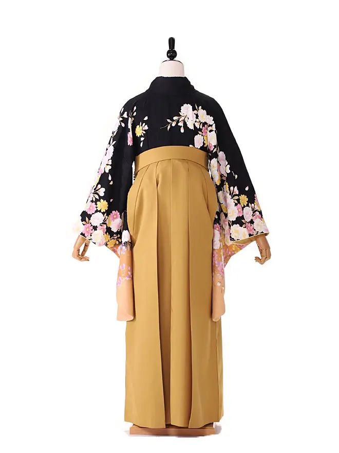 小学生卒業式女袴 黒 桜 0216