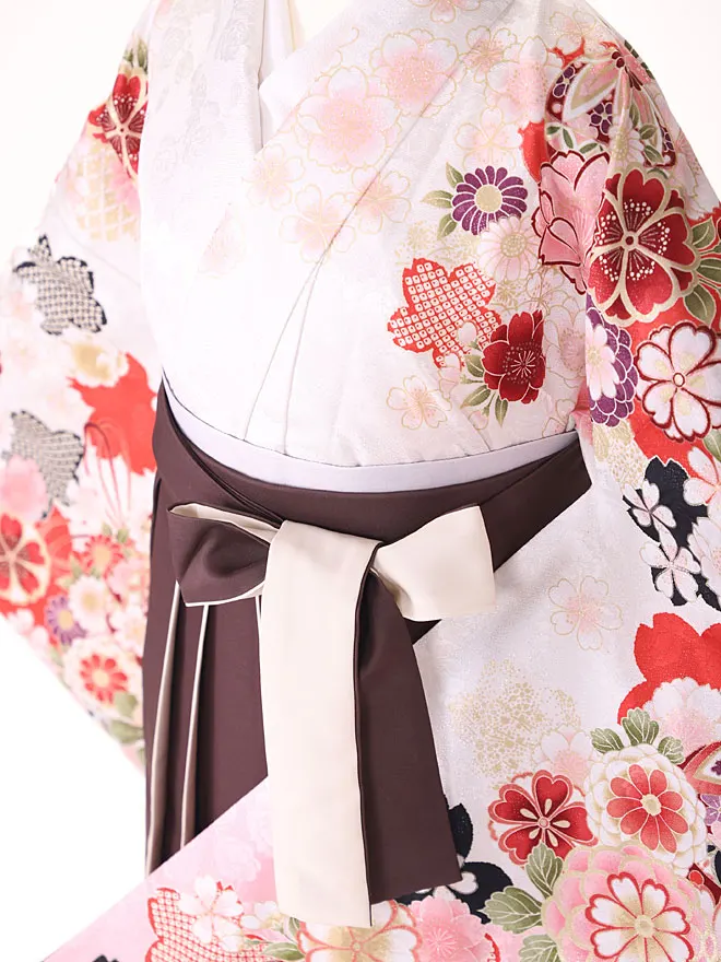 小学生卒業式女袴 白 0218