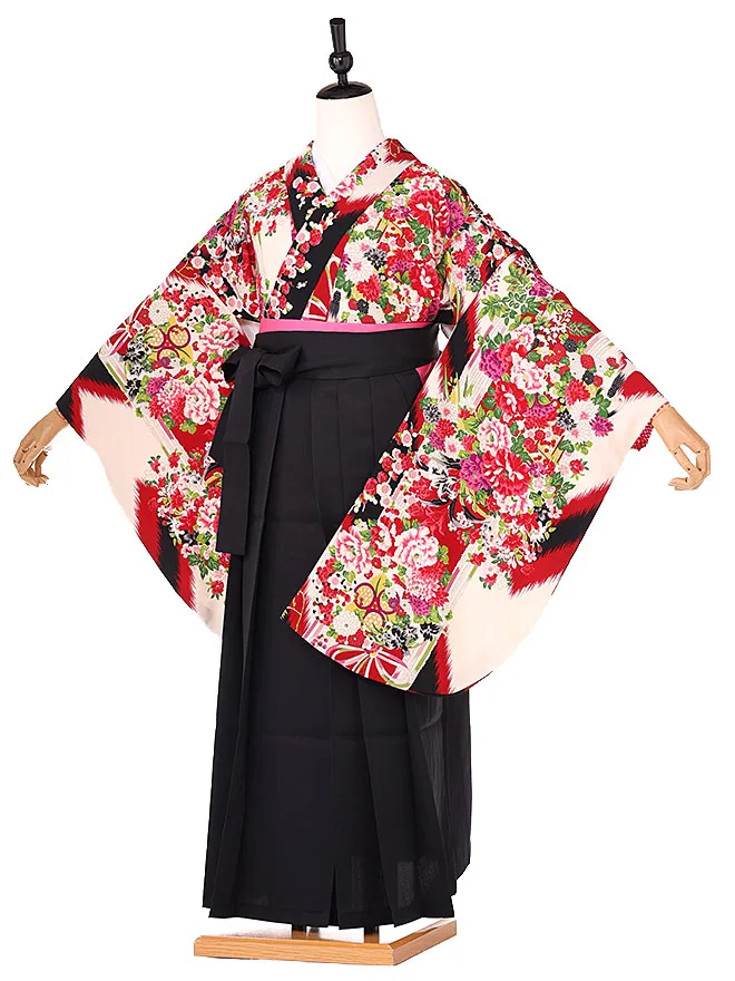 小学生卒業式女袴 ｱｰﾙﾃﾞｺ柄 0239