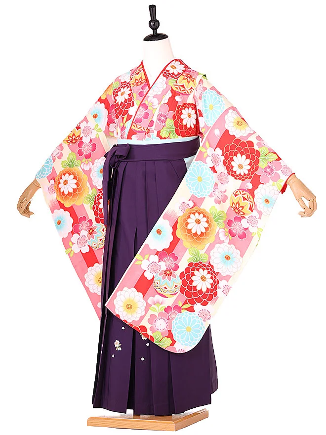 小学生卒業式女袴 ピンク 0240