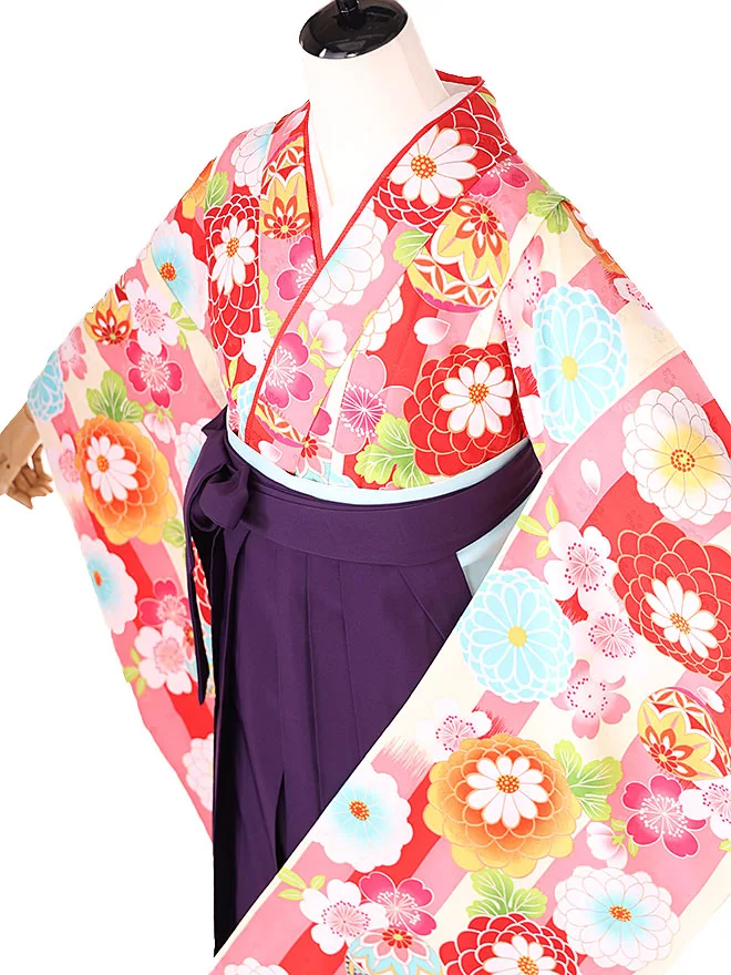 小学生卒業式女袴 ピンク 0240