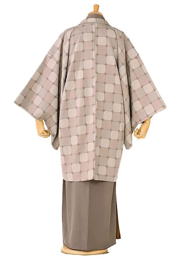 男きもの 羽織着物 茶系 64