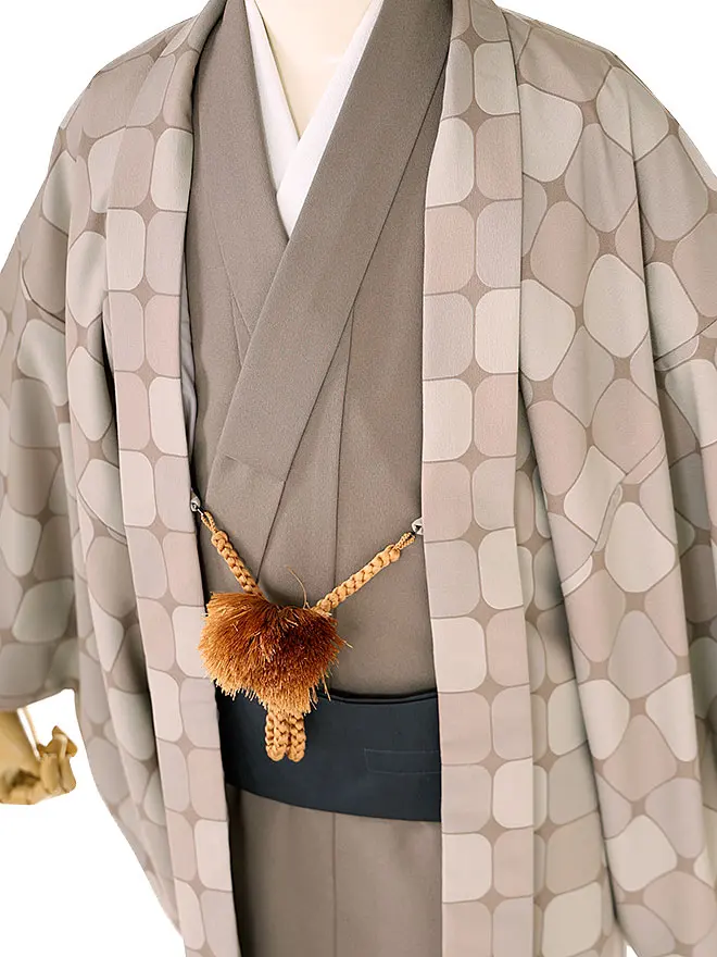 男きもの 羽織着物 茶系 64