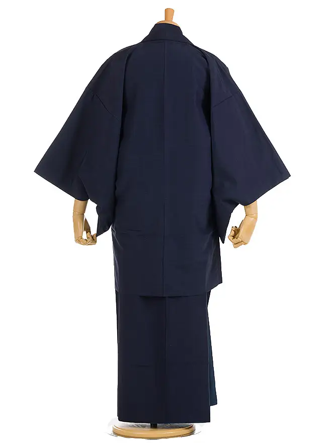 男きもの 羽織着物 紺 66