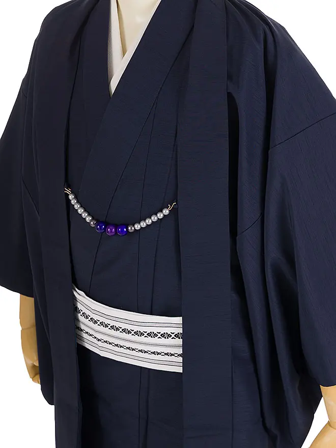 男きもの 羽織着物 紺 66