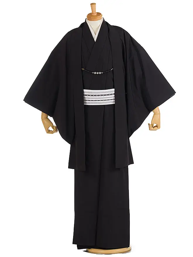 男きもの 羽織着物 黒  67