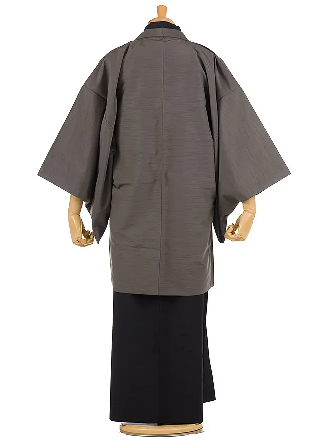 男きもの 羽織着物 墨色×黒  76