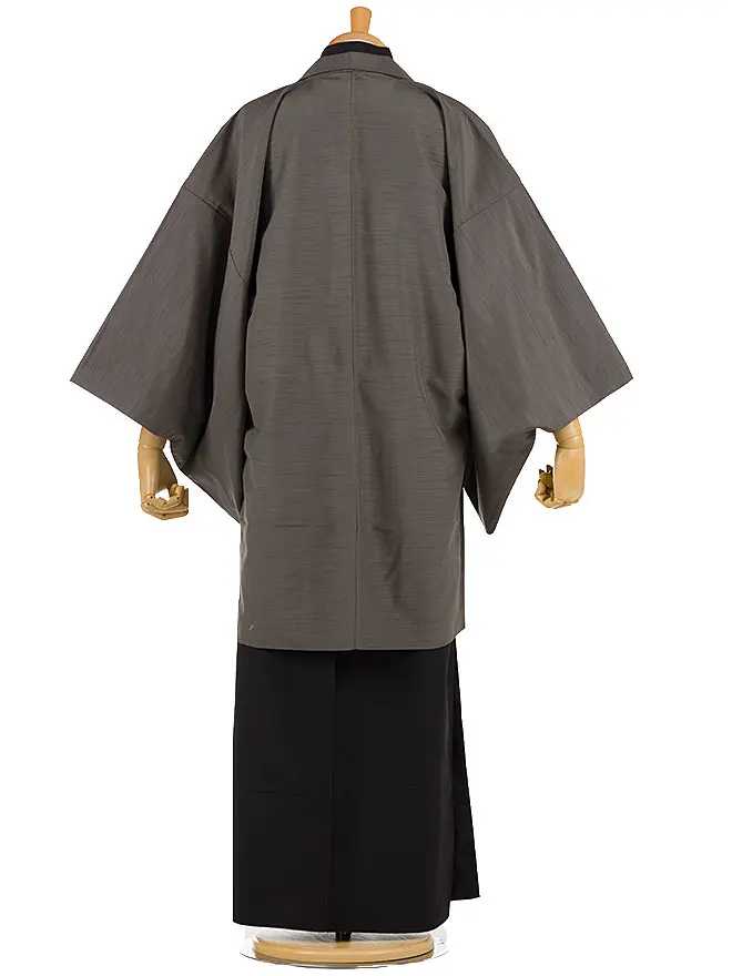 男きもの 羽織着物 墨色×黒  77