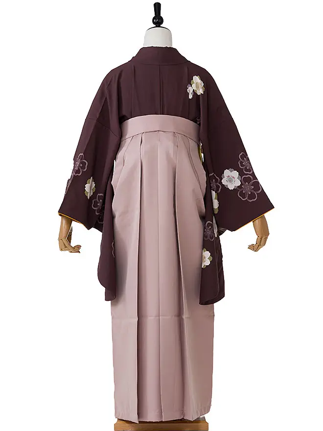 卒業式袴ﾚﾝﾀﾙ 教員向け 茶 桜 0012
