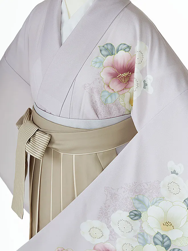 卒業式袴ﾚﾝﾀﾙ 教員向け 薄紫 花柄 0022