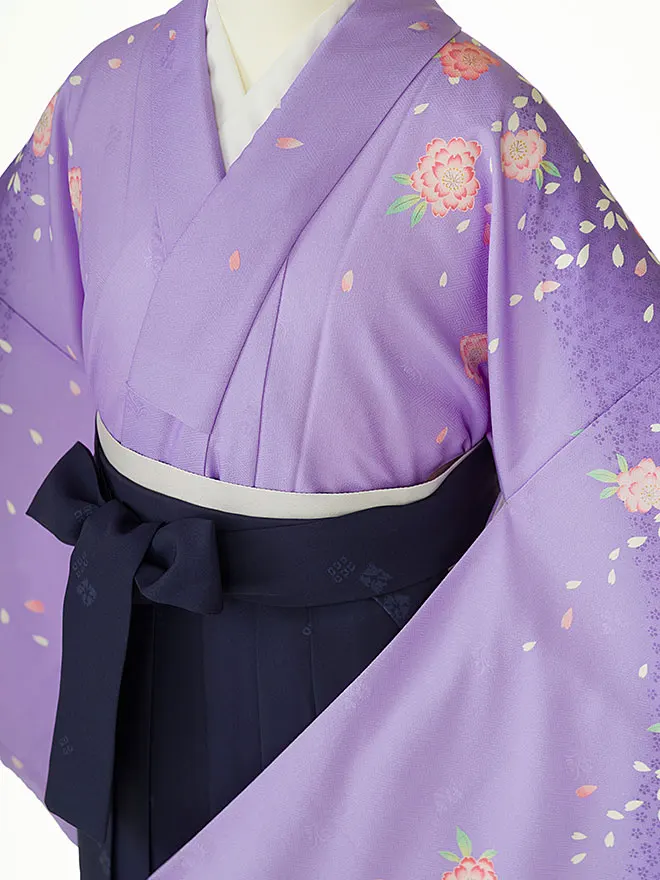 卒業式袴ﾚﾝﾀﾙ 教員向け 紫 桜 0023
