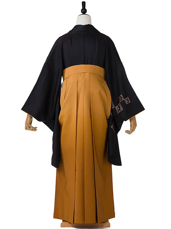 卒業式袴ﾚﾝﾀﾙ 教員向け 黒 桜 0025