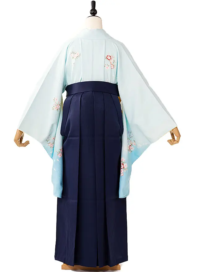 卒業式袴ﾚﾝﾀﾙ 教員向け hiromichi nakano 水色 桜 0031