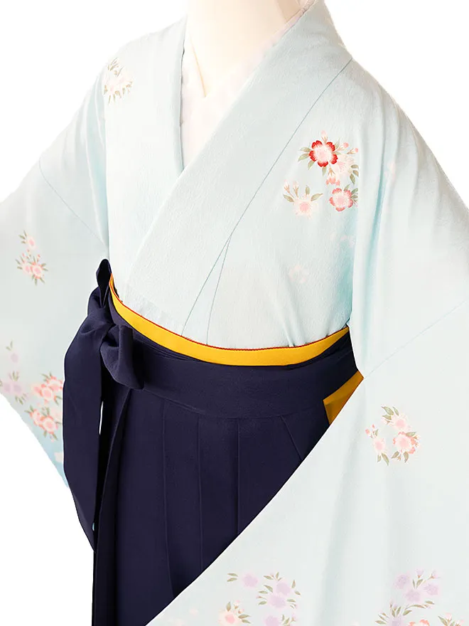 卒業式袴ﾚﾝﾀﾙ 教員向け hiromichi nakano 水色 桜 0031