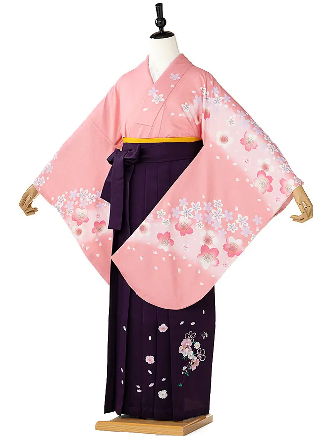 卒業式袴ﾚﾝﾀﾙ 教員向け ピンク 桜 0034
