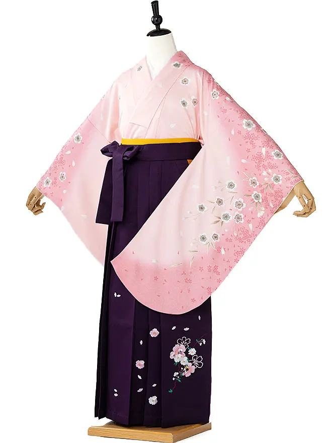 卒業式袴ﾚﾝﾀﾙ 教員向け ピンク 桜 0035