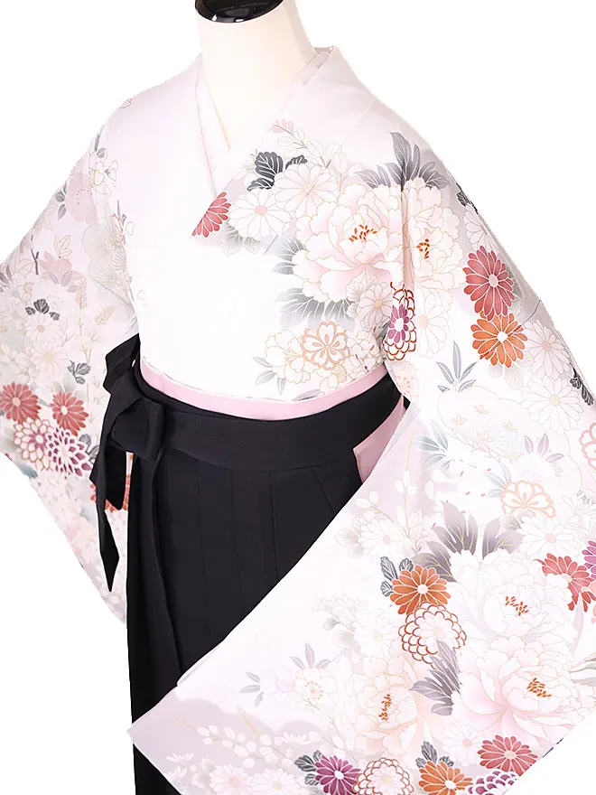 卒業式袴ﾚﾝﾀﾙ 教員向け ﾀﾞｽﾃｨｰｶﾗｰ 白 0043