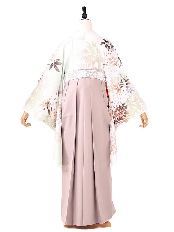 卒業式袴ﾚﾝﾀﾙ 教員向け 白薄い緑 0044