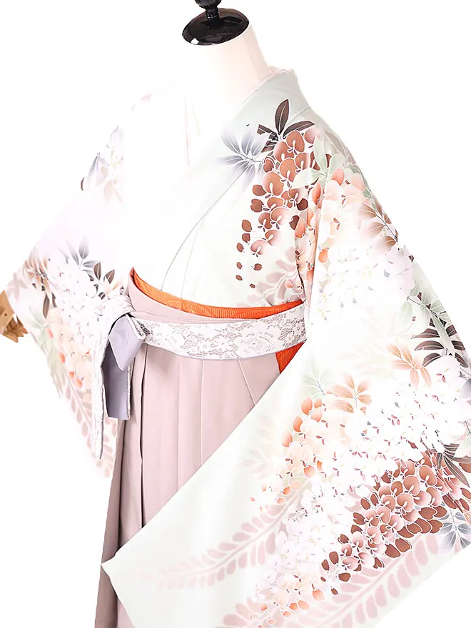 卒業式袴ﾚﾝﾀﾙ 教員向け 白薄い緑 0044