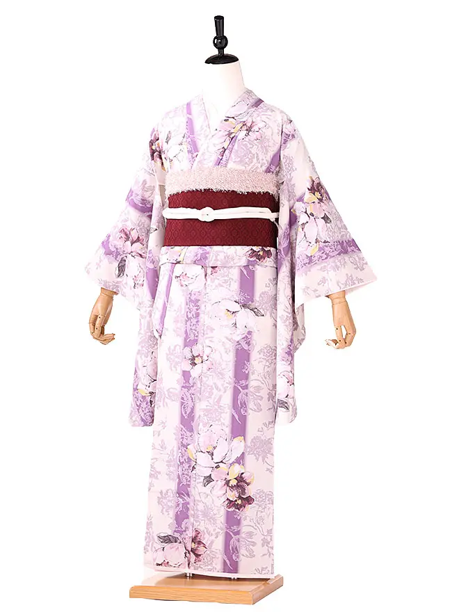 10歳 ｼﾞｭﾆｱ女の子着物 SugarKei ﾊﾟｰﾌﾟﾙ 1322