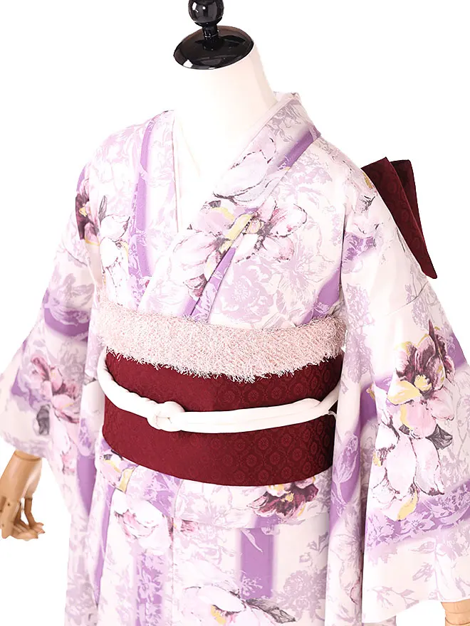 10歳 ｼﾞｭﾆｱ女の子着物 SugarKei ﾊﾟｰﾌﾟﾙ 1322