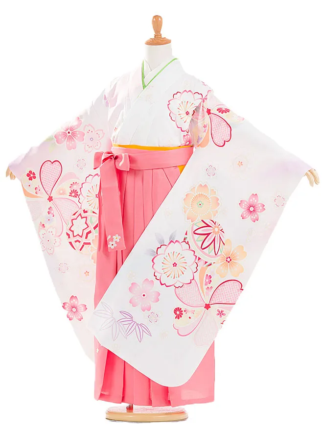 卒園式 (女の子) 白 桜 0037
