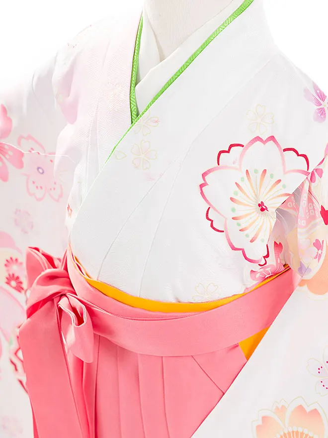 卒園式 (女の子) 白 桜 0037
