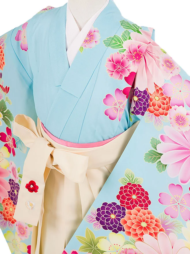 卒園式 (女の子) 紅一点 水色