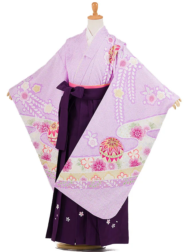 卒園式 (女の子) 花ひめ 薄紫 0055