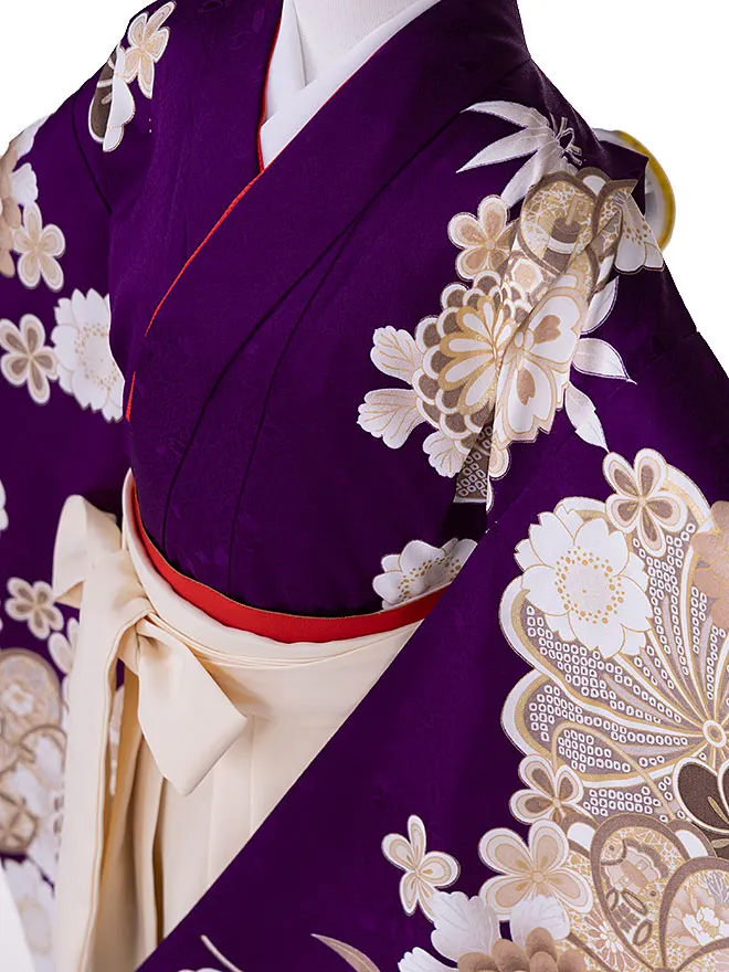 卒園式 (女の子) くすみ 紫 7536