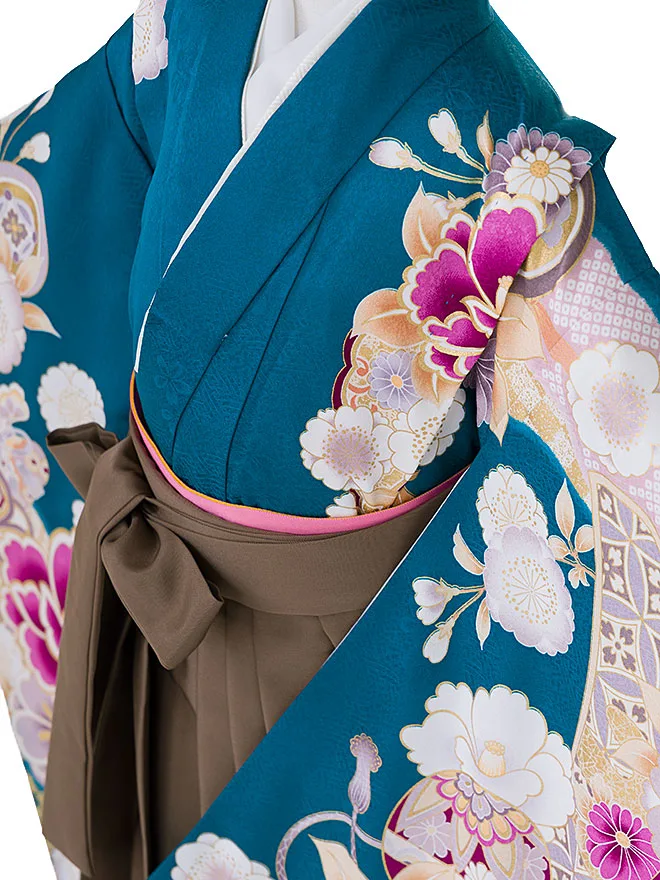 卒園式 (女の子) 青緑 7694