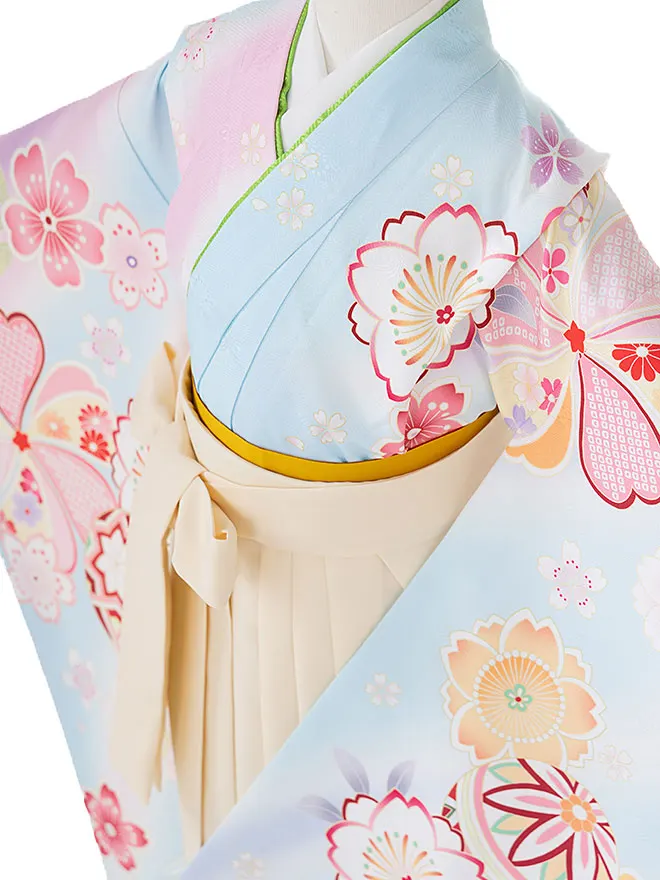 卒園式 (女の子) 花ひめ 水色 7733