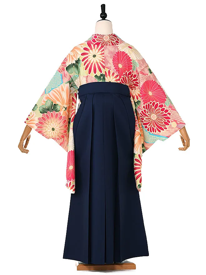 小学生かんたん袴(女の子) 九重 ﾍﾞｰｼﾞｭ 乱菊 0027