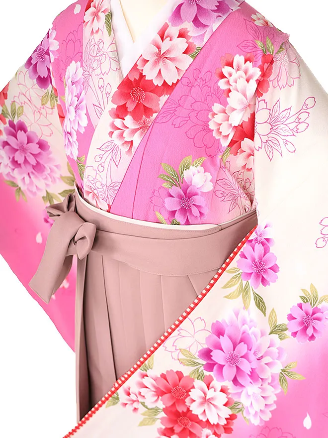 小学生 卒業式 かんたん袴(女の子)ﾏｾﾞﾝﾀﾞﾋﾟﾝｸ 牡丹 028