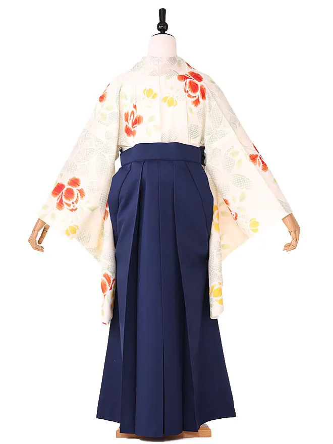 小学生卒業式かんたん袴(女の子) 薄黄緑 七宝 055