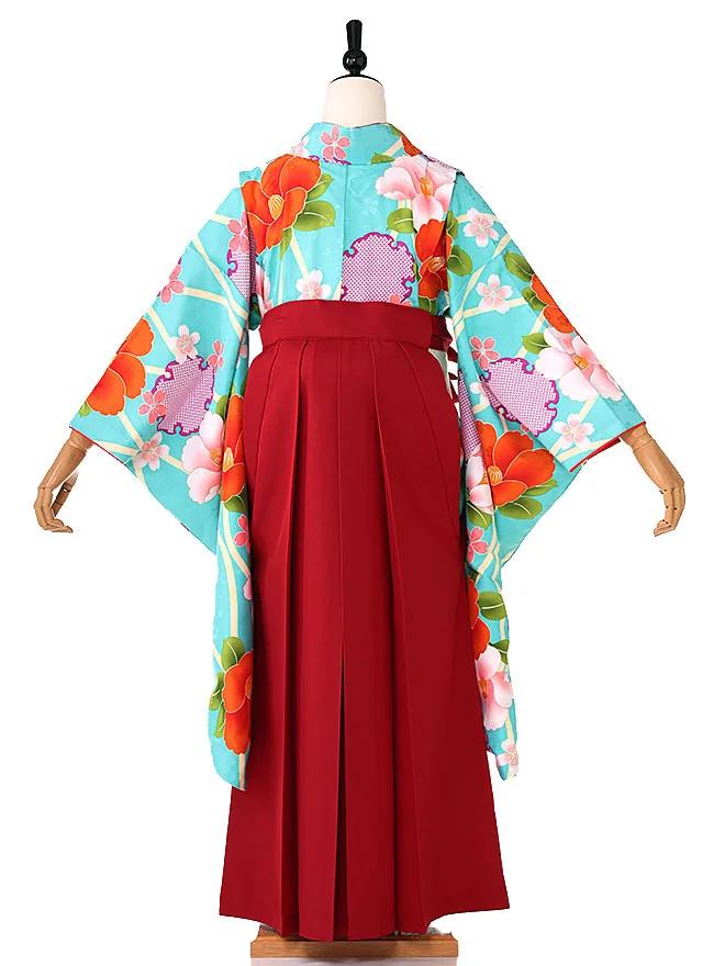 小学生卒業かんたん女袴  小町kids 夢千代 椿 061