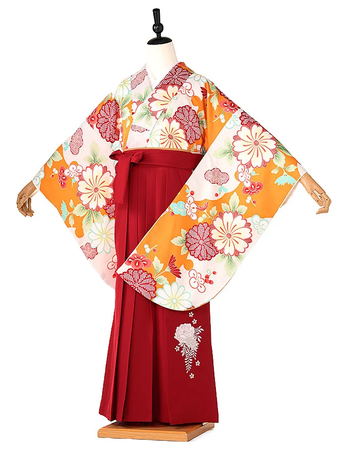 小学生卒業かんたん女袴 hiromichinakano ｵﾚﾝｼﾞ 066