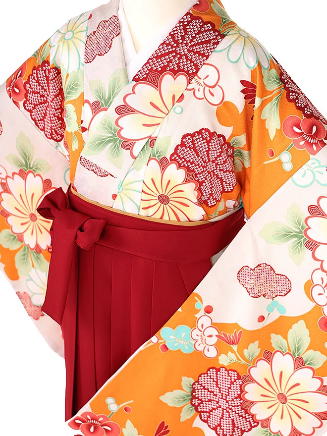 小学生卒業かんたん女袴 hiromichinakano ｵﾚﾝｼﾞ 066