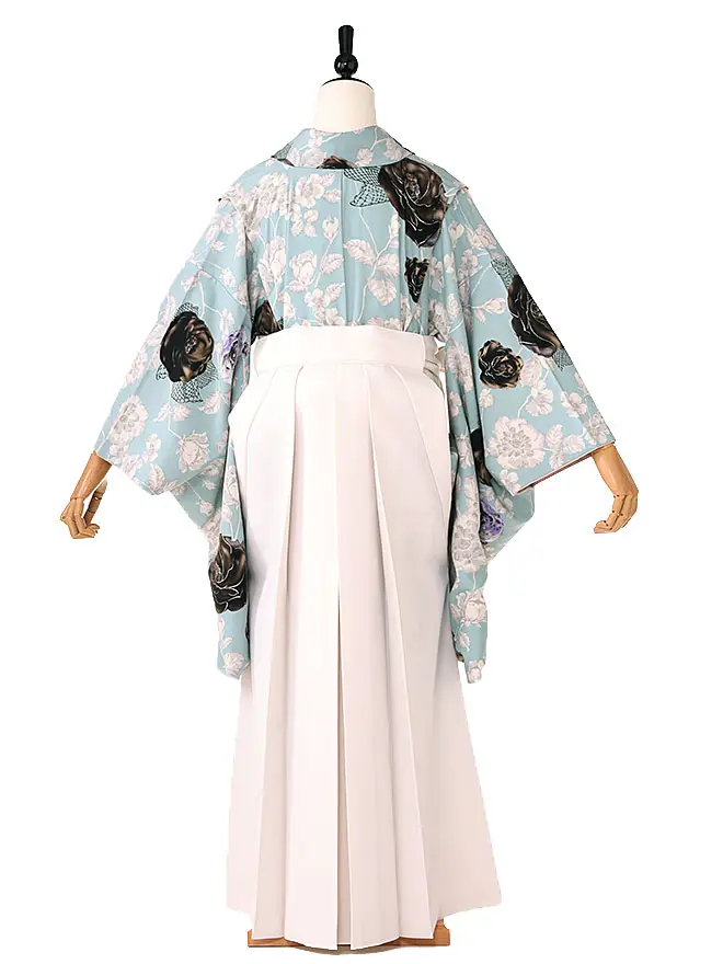 小学生卒業式かんたん袴(女の子) 紅一点 水色  070