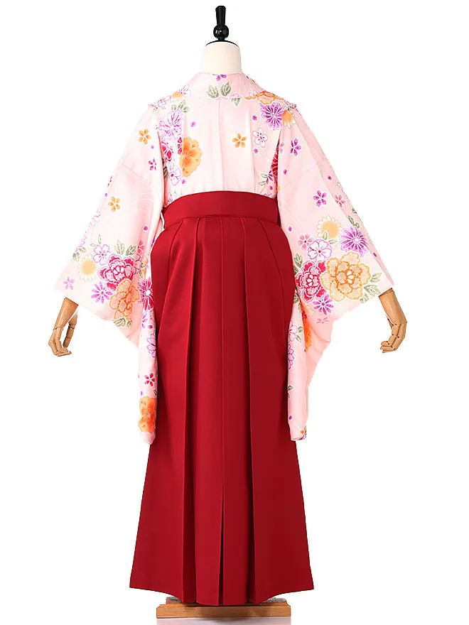 小学生卒業式かんたん袴(女の子)薄ピンク 疋田桜  077